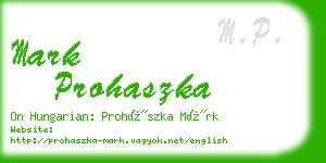 mark prohaszka business card